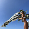 Beach Towel: The Vacay, Olive Stripe - Towels - 4