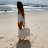 Carryall Beach Bag: Lazy Days, Pink Stripe - Bags - 5