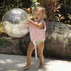 3D Inflatable Beach Ball: Cotton Candy, Clear Glitter - Outdoor Games - 6
