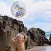 3D Inflatable Beach Ball: Sid The Seagull, Blue Stripe - Outdoor Games - 5