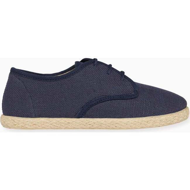 Navy Rowan Canvas Boy Lace Up Espadrille - Sandals - 4