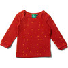 Organic Waffle Long Sleeve T-Shirt And Jogger Playset, Hazelnut Stars - Loungewear - 2