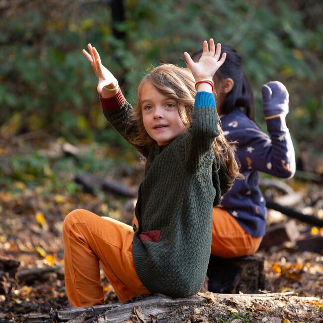From One To Another Snug Knit Hooded Button-Up Cardigan, Fern Green - Cardigans - 5