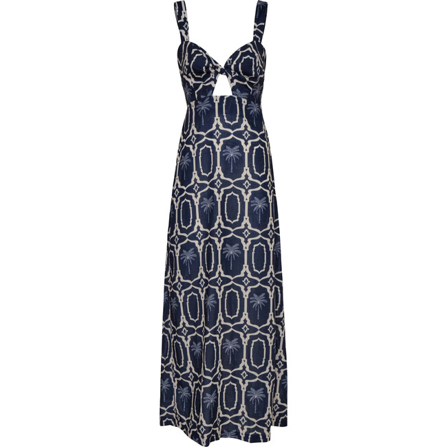 Macy Navy Palms dress