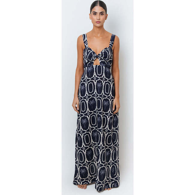 Macy Navy Palms dress - Dresses - 2