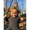 Baby Roan Knit Long Raglan Sleeve Sweater, Charcoal - Sweaters - 2