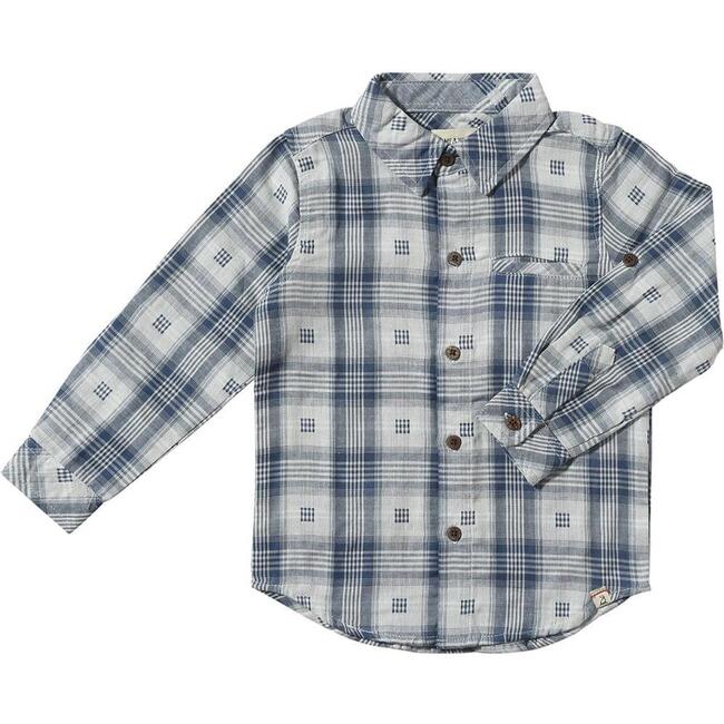Atwood Woven Long Sleeve Shirt, Navy Square