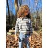 Arnold Striped Ribbed Crew Neck Sweater, Grey - Sweaters - 2