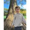 Spencer Long Sleeve Polo Shirts, Tan & White - Polo Shirts - 3