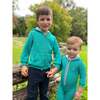 Baby Blaine Braided Knit Long Sleeve Zipper Hooded Romper, Green - Bodysuits - 3