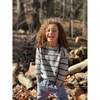 Arnold Striped Ribbed Crew Neck Sweater, Grey - Sweaters - 3