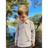 Spencer Long Sleeve Polo Shirts, Tan & White - Polo Shirts - 4