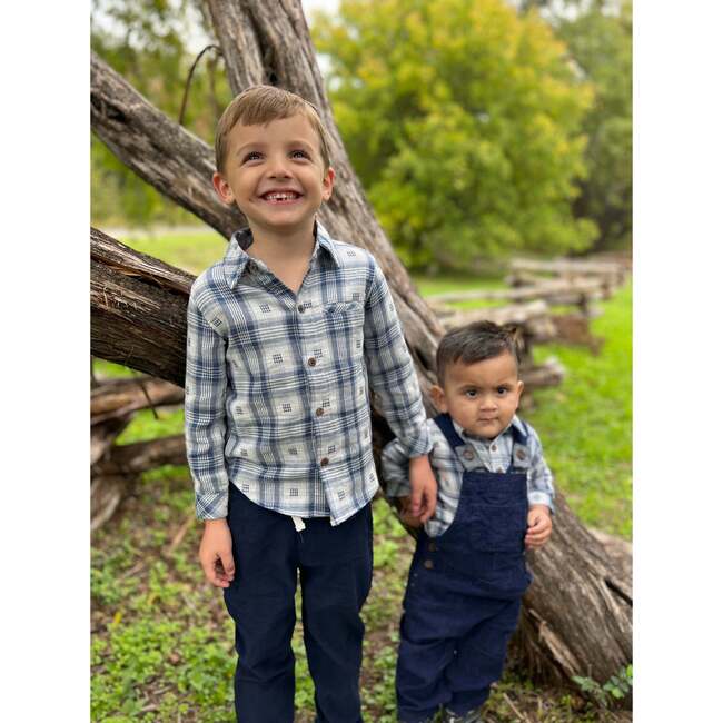 Atwood Woven Long Sleeve Shirt, Navy Square - Shirts - 5