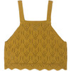 Ines Openwork Top, Ochre - Shirts - 1 - thumbnail