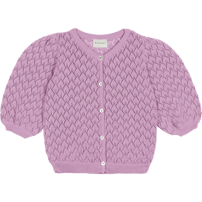 Dakota Openwork Cardigan, Lavender