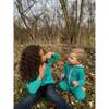 Baby Blaine Braided Knit Long Sleeve Zipper Hooded Romper, Green - Bodysuits - 6