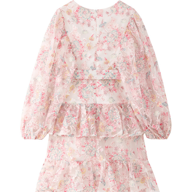 Camille Ruffle Long Balloon Sleeve Tiered Skirt Dress, Multicolors - Dresses - 2