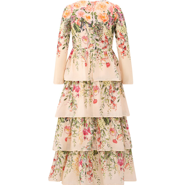 Harper Floral Print Long Sleeve Tiered Frill Skirt Maxi Dress, Multicolors - Dresses - 2