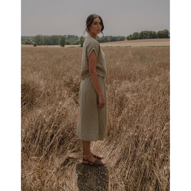 Women's Praslin Short Sleeve Blouse, Sage - Blouses - 7