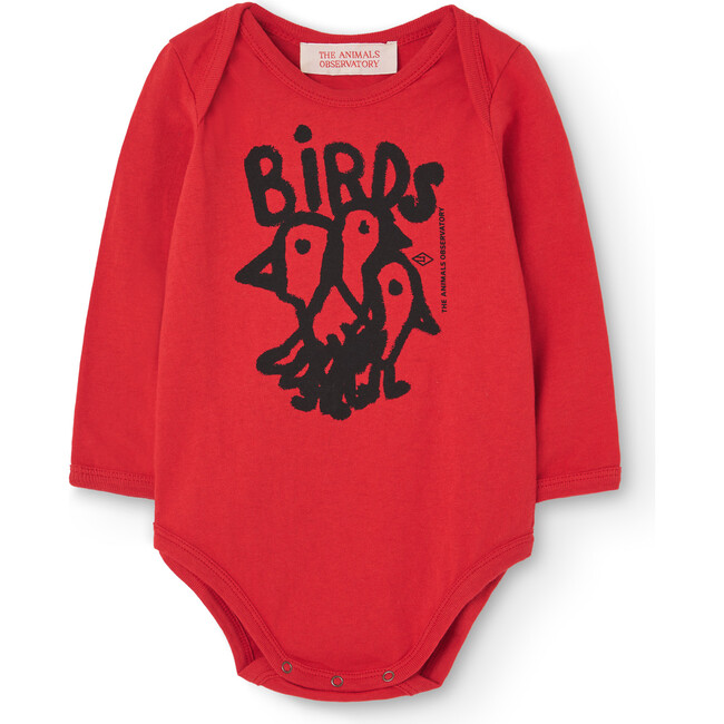 Baby Wasp Flock Bodysuit, Red