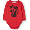 Baby Wasp Flock Bodysuit, Red - Bodysuits - 1 - thumbnail