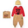 Baby Wasp Flock Bodysuit, Red - Bodysuits - 4
