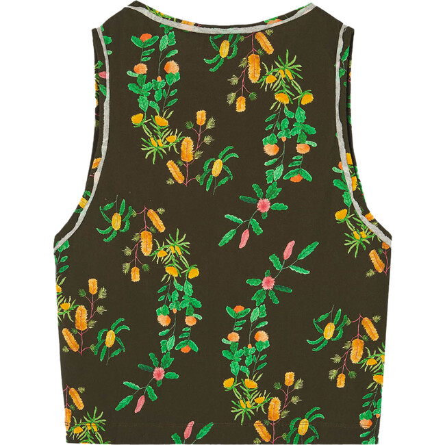 Frog Flowers Kids Relaxed Fit T-Shirt, Deep Brown - T-Shirts - 2