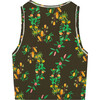 Frog Flowers Kids Relaxed Fit T-Shirt, Deep Brown - T-Shirts - 2