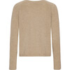 Women Cashmere Long Sleeve Button Down Knit Cardigan, Desert Melange - Cardigans - 2
