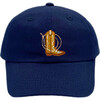 Cowboy Boot Baseball Hat, Navy - Hats - 1 - thumbnail