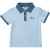 Custom Embroidered Contrast Polo Shirt, Blue - Polo Shirts - 1 - thumbnail