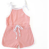 Custom Embroidered Retro Romper, Pink - Rompers - 1 - thumbnail
