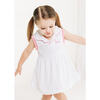 Custom Embroidered Terry Polo Dress, White - Dresses - 3