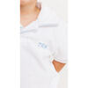 Custom Embroidered Terry Polo Dress, White - Dresses - 4