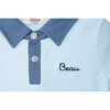 Custom Embroidered Contrast Polo Shirt, Blue - Polo Shirts - 2