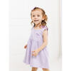 Custom Embroidered Stripe Dress, Lilac - Dresses - 3