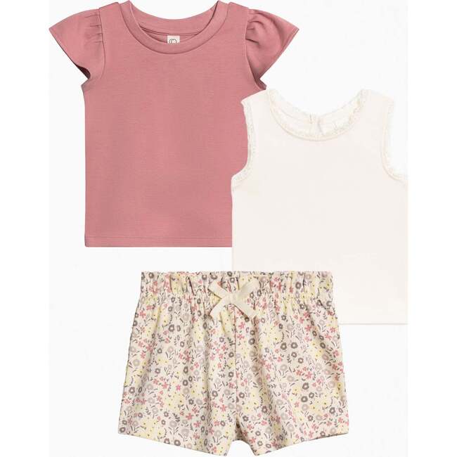 3-Piece Organic Toddler Girls Summer Bundle Giada Floral