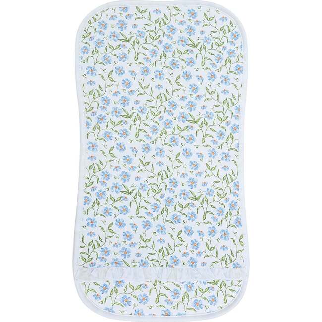 Blue Vines Print Burp Cloth