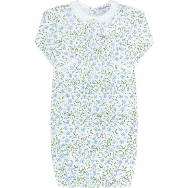 Blue Vines Print Gown