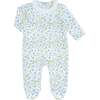 Blue Vines Print Crossover Footie - Footie Pajamas - 1 - thumbnail