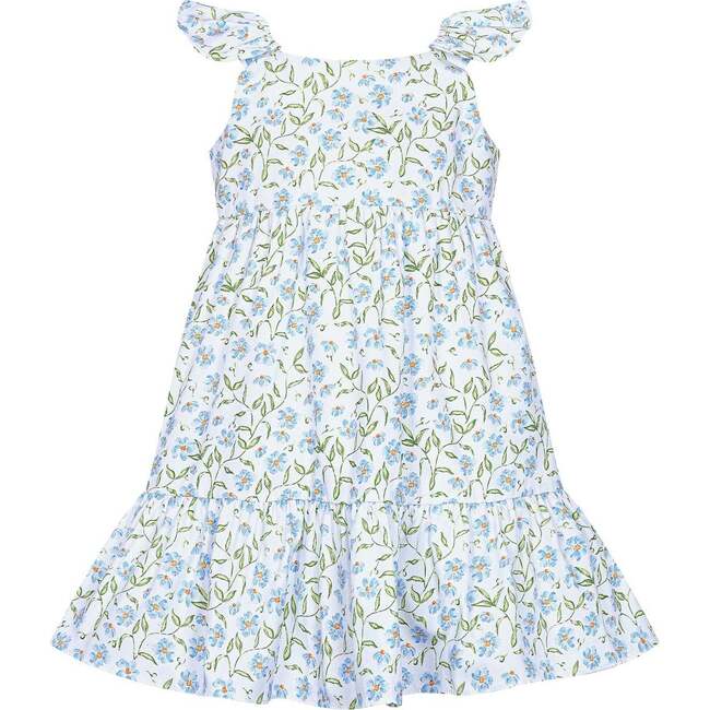 Blue Vines Woven Summer Dress