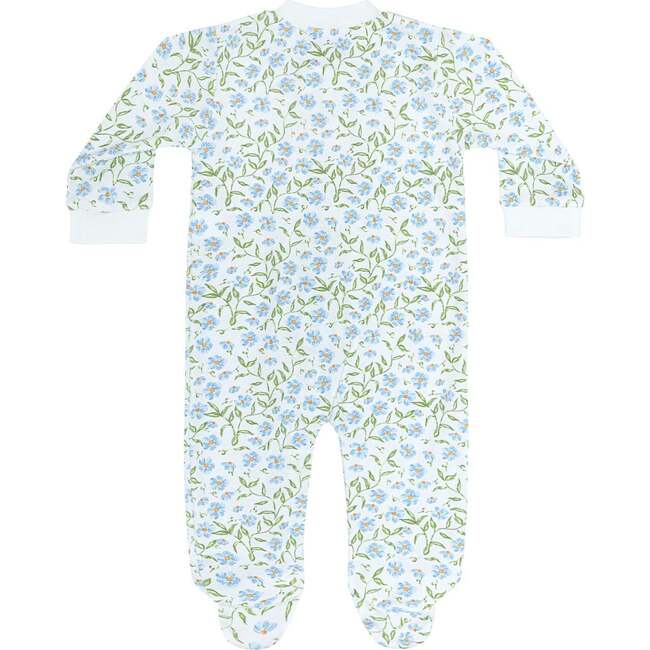 Blue Vines Print Zipper Footie - Footie Pajamas - 2