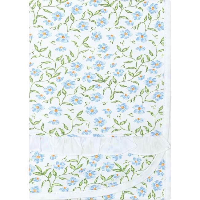 Blue Vines Print Blanket