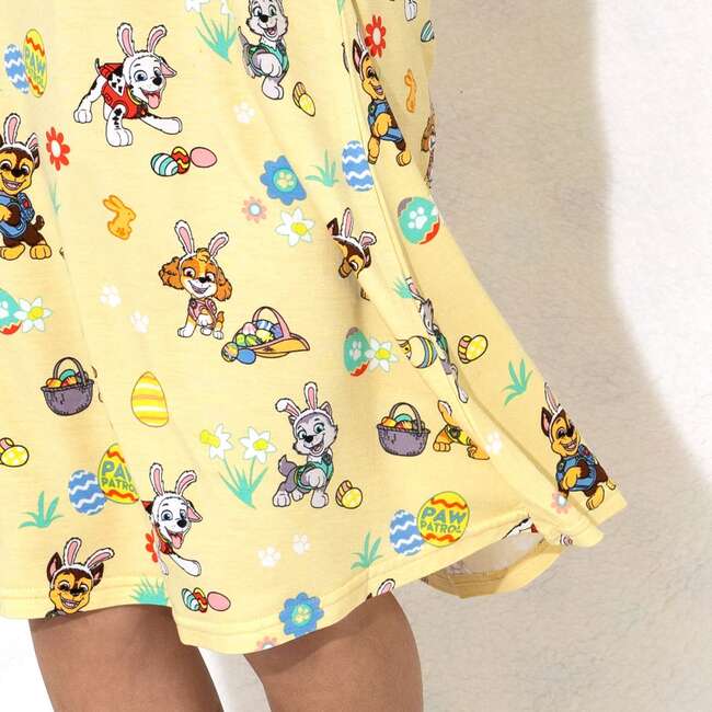 PAW Patrol: Bunny Fun Bamboo Girls' Long Sleeve Dress, Yellow - Dresses - 3