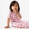 Easter Bunny Pink Bamboo Girls' Short Sleeve Dress, Pink - Dresses - 3