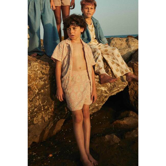 Pink Vintage Wallpaper Shirt - Polo Shirts - 5