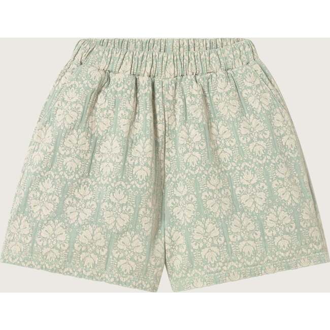 Green Vintage Wallpaper Shorts
