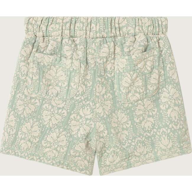 Green Vintage Wallpaper Baby Shorts