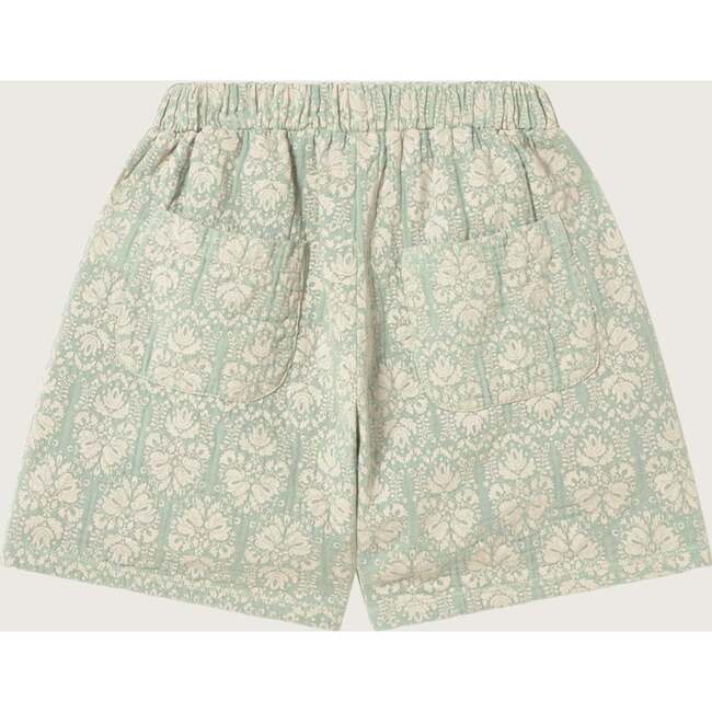 Green Vintage Wallpaper Shorts - Shorts - 4