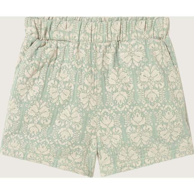 Green Vintage Wallpaper Baby Shorts - Shorts - 2